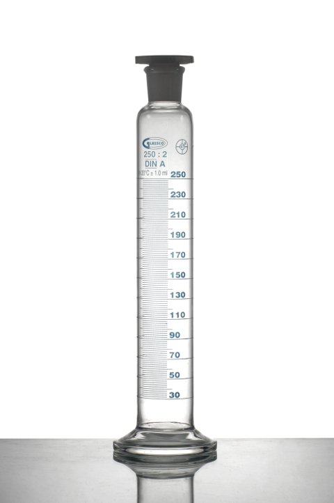 Class A 25 ml Graduated Cylinder Round Base Lot Certified