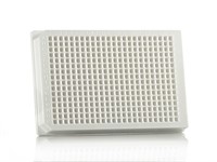 384 square well, solid bottom plate, white, PS