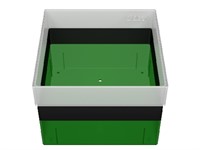 Box without divider, green/black