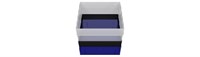 Box without divider, blue/black