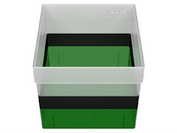 Box without divider, green/black