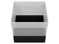 Box without divider, black