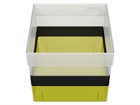 Box without divider, yellow/black
