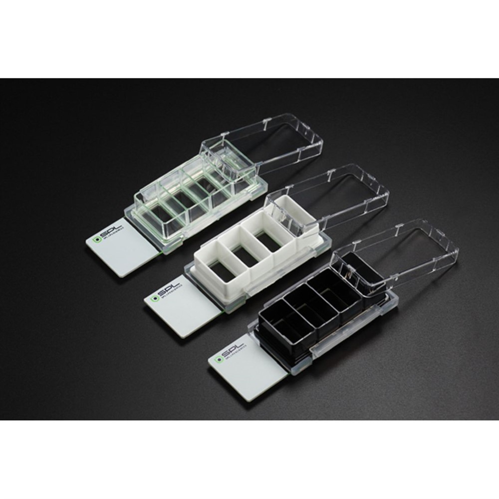 Cell Culture Chamber slide, clear,4 well,PS/glass/PP, 2.13cm2, sterile