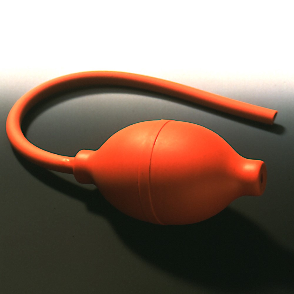 Rubber bulbs with valve and tubing, valvepressure, size 3