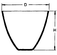 Crucible, 15ml, H28xD35mm