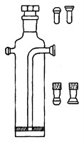 Gas Washing Bottle, w ball joints S13, 200 ml, excl stopper