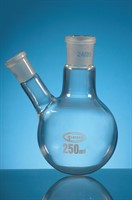 Flasks Round Bottom, double neck, 50ml, sockets NS24/29 + 14/23