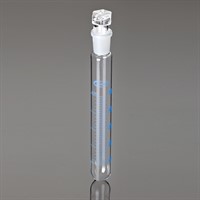 Test Tube w joint & stopper, graduated, 25ml, 150x22mm, NS19/26