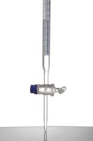Burette with Straight Bore Glass Key Stopcock, 25ml, Lot Certificate