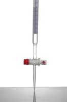 Burette Straight Bore PTFE Key Stopcock,Schellbach,Work Cert., 50ml