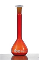 Volumetric Flask Amber w stopper, DIN ISO 1042 Class A, 10ml, NS10/19