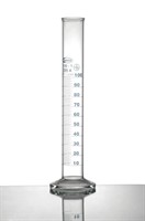 Measuring Cylinder w spout & round base, Work Certificate, 10ml