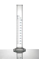 Measuring Cylinder w spout & round base, Work Certificate, 250ml