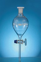 Separating Funnel, pear shape w glass stopcock 1000ml, socket NS29/32