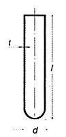 Test Tube w/o rim, round bottom, 8x70 mm, wall 1,0 mm