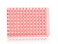 96well PCR plate, red, black grid ref.