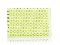 96well PCR plate, yellow, black grid ref.