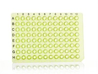 96well PCR plate, yellow, black grid ref.