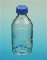 Bottle w blue screw cap, GL45, 500ml