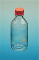 Bottle, w PBTB red screw cap, GL45, 100ml