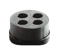 Foam attachment for 4 x 29mm diam. tubes, Black