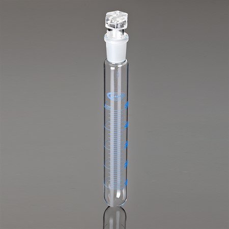 Test Tube w joint & stopper, graduated, 10ml, 125x16mm, NS12/21