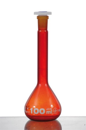 Volumetric Flask Amber w stopper, DIN ISO 1042 Class A, 5ml, NS10/19