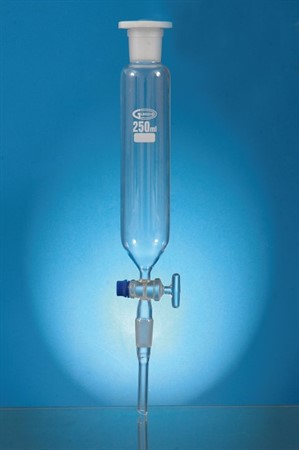 Dropping Funnel,Cylindrical, glass stopcock,100ml,socket/cone NS14/23