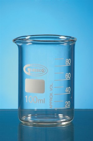 Beaker, Low Form, graduated, 10ml, diameter 26mm, height 35mm