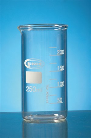 Beaker, Tall Form, graduated, 150ml, diameter 54mm, height 95mm