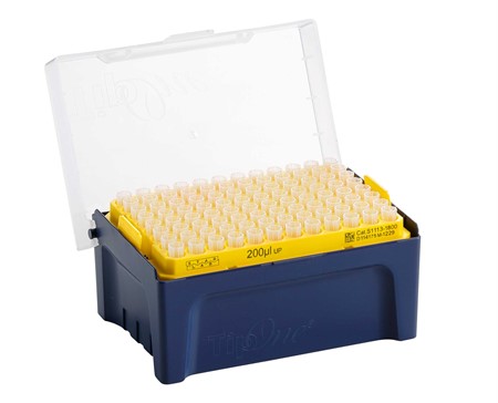 TipOne Pipette Tips 1-200µl bevelled, 10x96, Rack Yellow